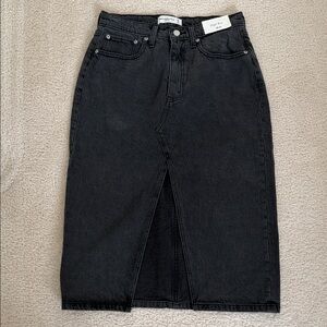 Abercrombie & Fitch Black Denim Skirt